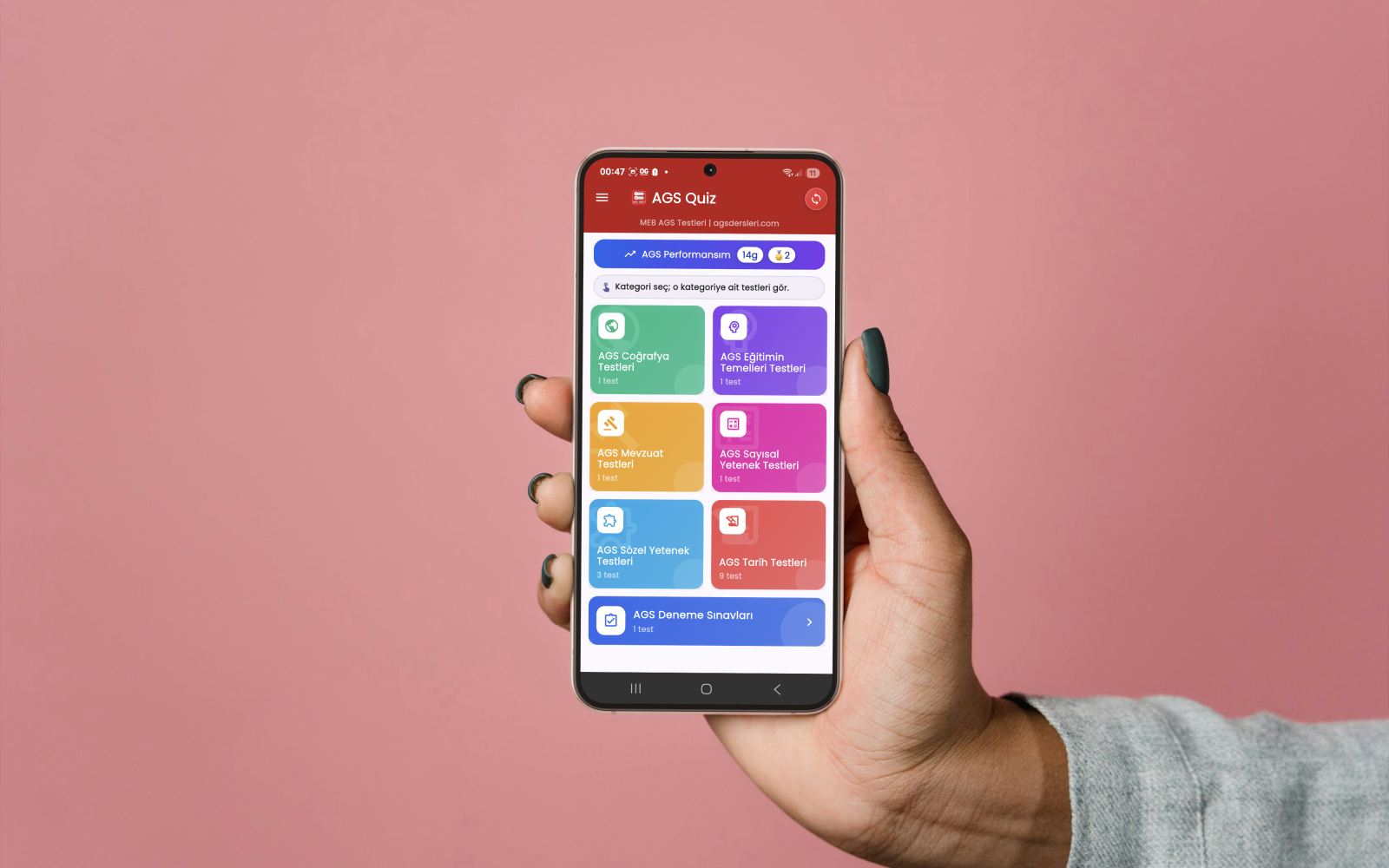 AGS Quiz APP – Android Test Çözme Uygulaması