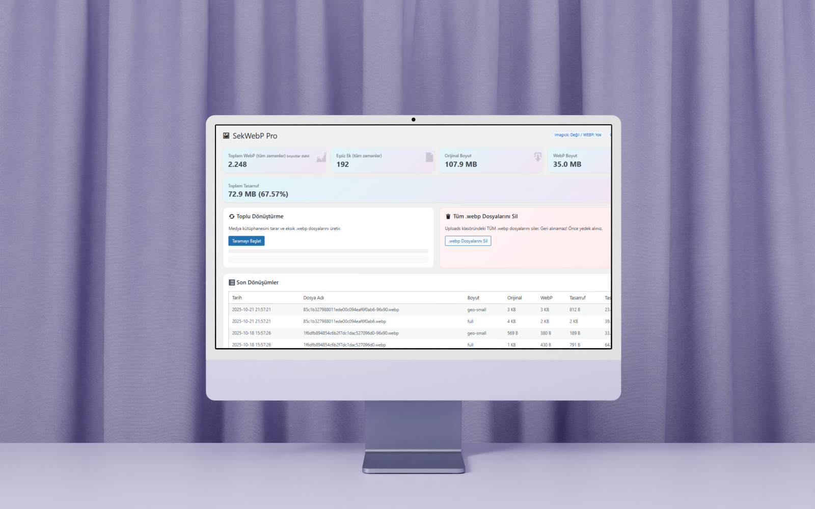 SerkWebP Pro – WordPress WebP Dönüştürme Eklentisi